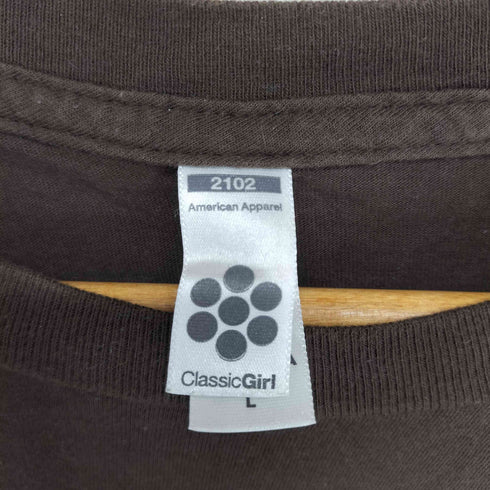 アメリカンアパレル AMERICAN APPAREL MADE IN USA クロスプリントTシャツ メンズ L