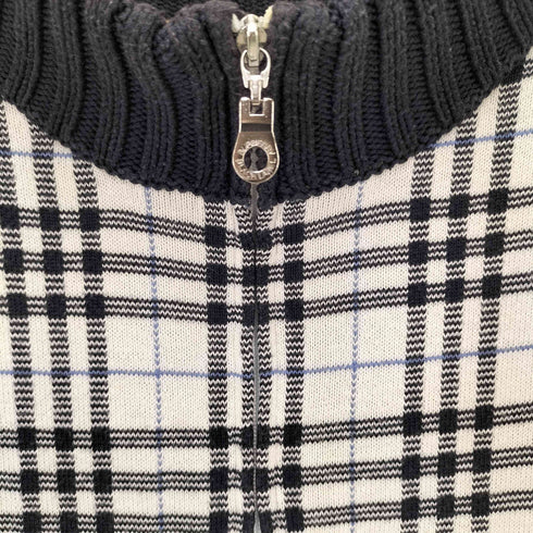 バーバリーブラックレーベル BURBERRY BLACK LABEL チェック柄切替ニットジャケット メンズ 3