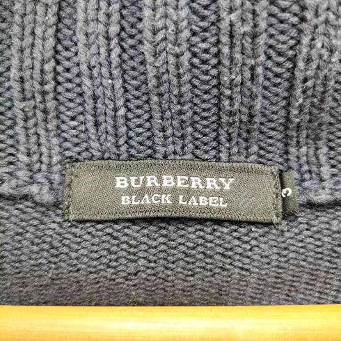 バーバリーブラックレーベル BURBERRY BLACK LABEL チェック柄切替ニットジャケット メンズ 3