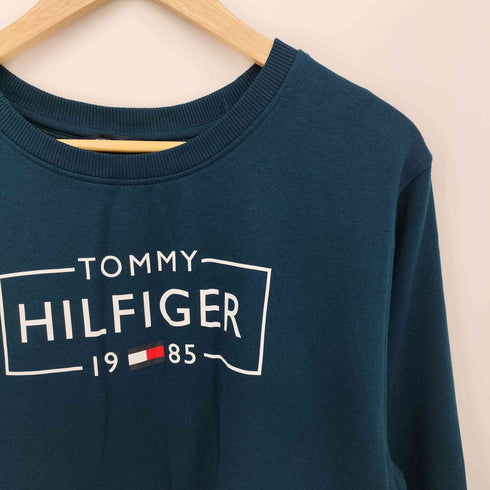 トミーヒルフィガー TOMMY HILFIGER ロゴプリント 裏起毛 クルーネック スウェット メンズ import:L