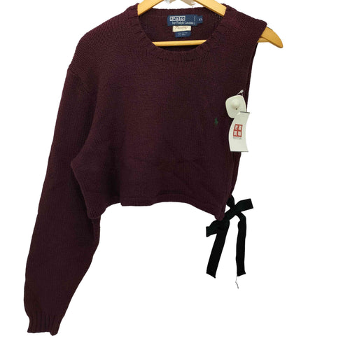 ポロバイラルフローレン Polo by RALPH LAUREN ポニー刺繍ロゴ リメイクニット レディース import:XL