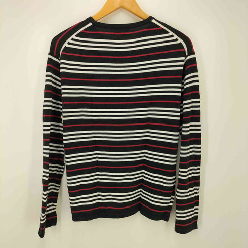 バーバリーブラックレーベル BURBERRY BLACK LABEL ワンポイント刺繍ボーダーニット メンズ 2