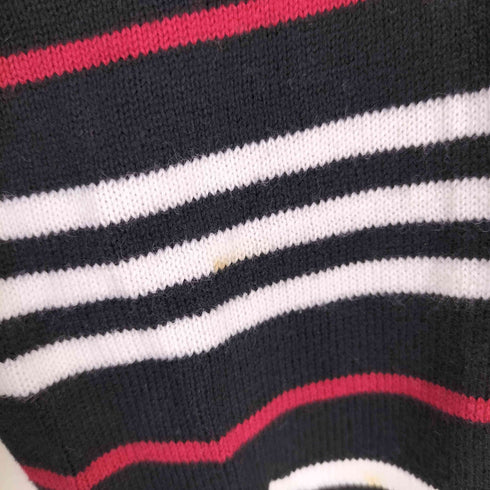 バーバリーブラックレーベル BURBERRY BLACK LABEL ワンポイント刺繍ボーダーニット メンズ 2