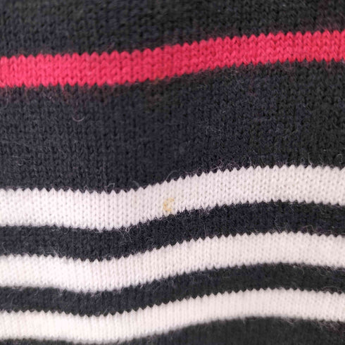 バーバリーブラックレーベル BURBERRY BLACK LABEL ワンポイント刺繍ボーダーニット メンズ 2