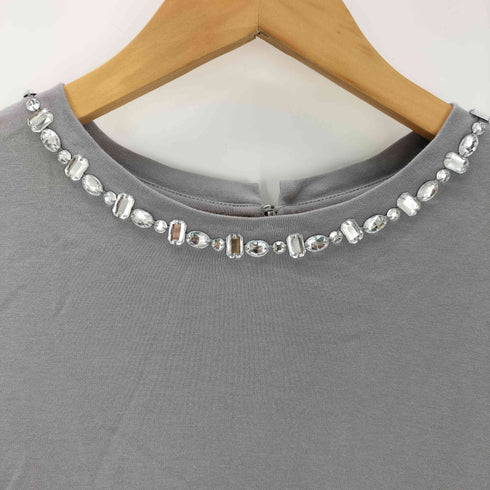 プラステ PLST ビジューネックダブルスリーブTシャツ レディース JPN:S