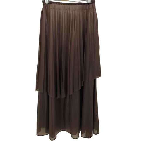 レイビームス Ray BEAMS RBS シアー チンツ アシンメトリー プリーツ スカート レディース JPN:0