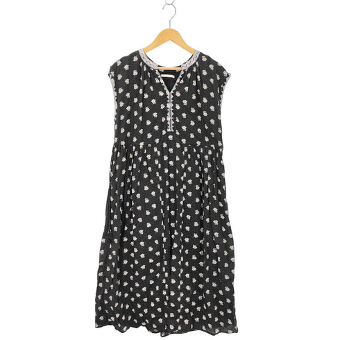 ヌキテパ NE QUITTEZ PAS Dobby Stripe Flower Print Sleeveless Dress レディース JPN:S
