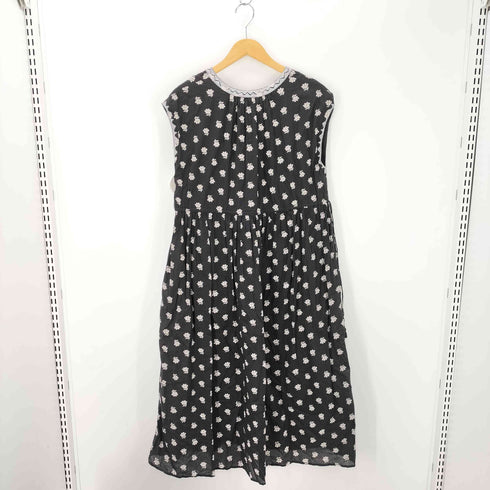 ヌキテパ NE QUITTEZ PAS Dobby Stripe Flower Print Sleeveless Dress レディース JPN:S
