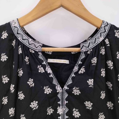 ヌキテパ NE QUITTEZ PAS Dobby Stripe Flower Print Sleeveless Dress レディース JPN:S