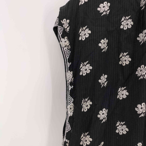 ヌキテパ NE QUITTEZ PAS Dobby Stripe Flower Print Sleeveless Dress レディース JPN:S