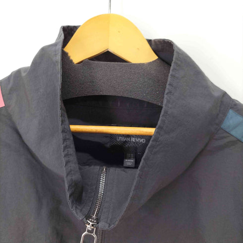 アーバン レヴィヴォ URBAN REVIVO ナイロン ジップアップ ジャケット 裾ドローコード メンズ JPN:L