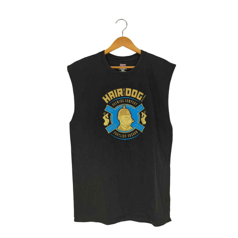 ヘインズ Hanes 企業プリント ノースリーブ クルーネック Tシャツ メンズ import:L