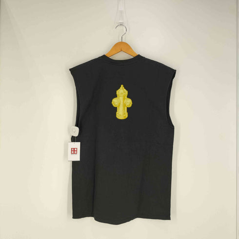 ヘインズ Hanes 企業プリント ノースリーブ クルーネック Tシャツ メンズ import:L