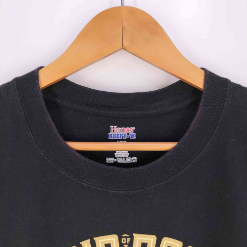 ヘインズ Hanes 企業プリント ノースリーブ クルーネック Tシャツ メンズ import:L
