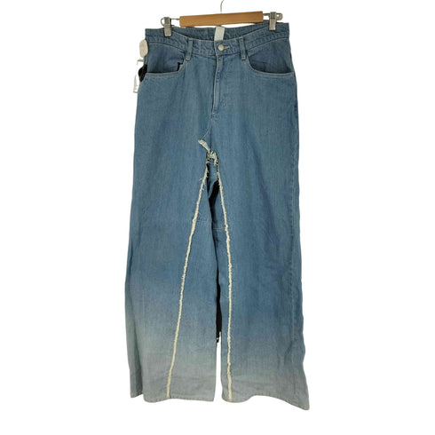 ヴェイン VEIN GRADATION JACQUARD DENIM RESIZE WIDE TROUSERS メンズ 3