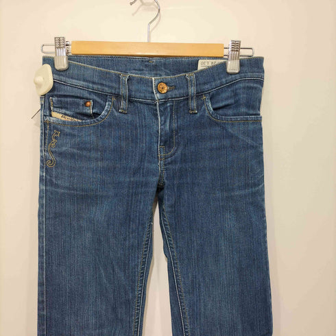 ディーゼルインダストリー Diesel Industry y2k 刺繍 ローライズ スキニーデニムパンツ レディース W24 L30