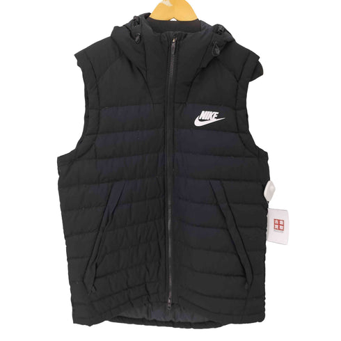 ナイキ NIKE LOGO PRINT HOODED DOWN VEST ロゴプリントフーデッドダウンべスト メンズ JPN:L