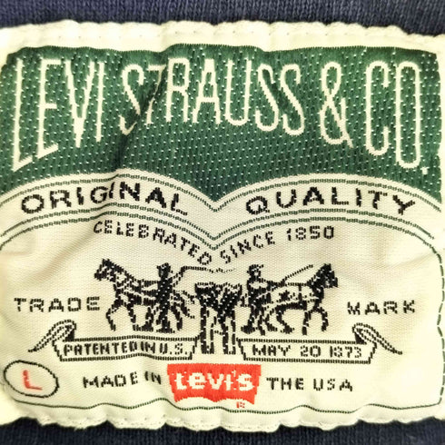 リーバイス Levis USA製 胸ロゴ刺繍 スウェット メンズ import:L