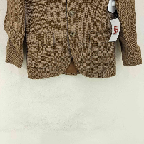 ポロラルフローレン POLO RALPH LAUREN MADE IN ITALY リネンシルク ツイード3Bテーラードジャケット レディース US:8
