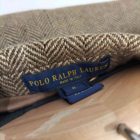 ポロラルフローレン POLO RALPH LAUREN MADE IN ITALY リネンシルク ツイード3Bテーラードジャケット レディース US:8