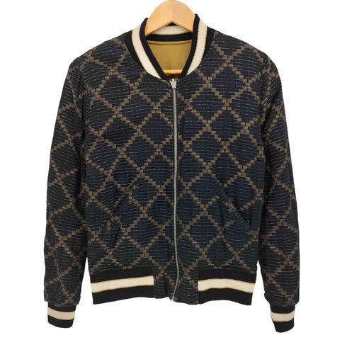 イザベルマランエトワール ISABEL MARANT ETOILE 総柄 AFRICA 刺繍 リバーシブル 中綿 スタジャン レディース FR:36