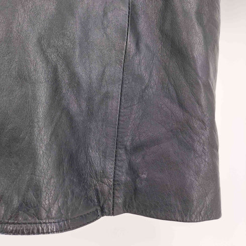 TED LAPIDUS キルティングライナー付き 牛革 カウレザー ショールカラー ダブルブレスト ハーフコート メンズ