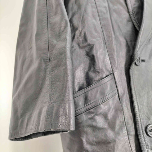 TED LAPIDUS キルティングライナー付き 牛革 カウレザー ショールカラー ダブルブレスト ハーフコート メンズ