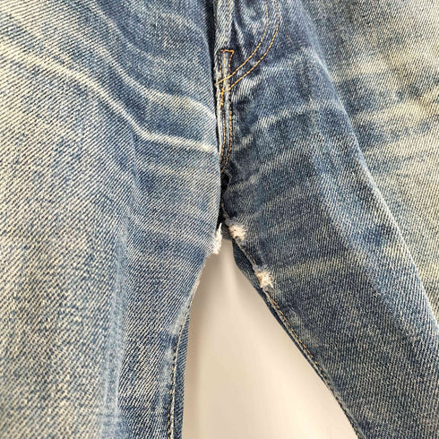 リーバイスヴィンテージクロージング Levis Vintage Clothing 大戦モデル 1944 モデル 復刻 日本製 S501XX ビッグE 赤耳 月桂樹ボタン ボタン裏 J22 刻印 クラッシュ ダメージ ストレート デニム パンツ メンズ W:32 L:36