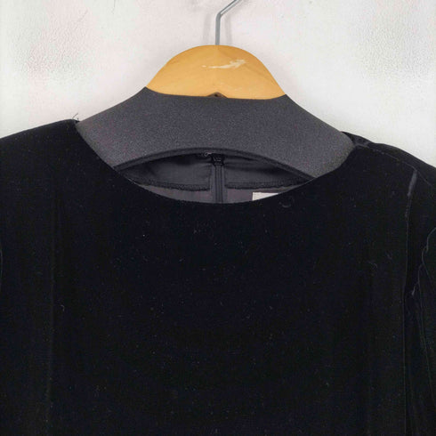 ハナエモリ HANAE MORI パワーショルダー パイルベルベットワンピース レディース 9A3