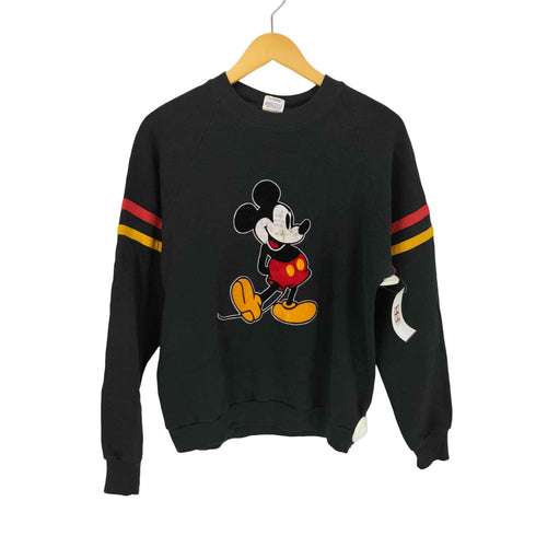 80S MADE IN USA フロッキーキャラクタープリント ラグランスウェット メンズ import:L
