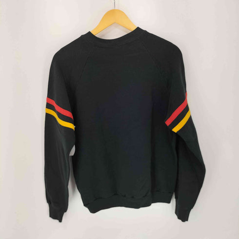 80S MADE IN USA フロッキーキャラクタープリント ラグランスウェット メンズ import:L