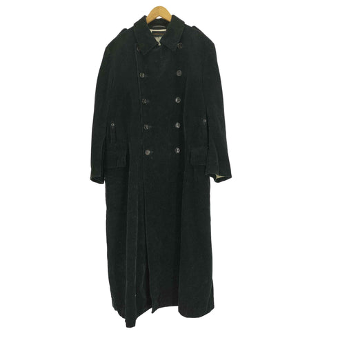 コムデギャルソン COMME des GARCONS AD1996 裏地コットン背抜き ウエストボタンアジャスターベルト コーデュロイ ダブルブレスト スーパー ロング ステンカラー コート メンズ
