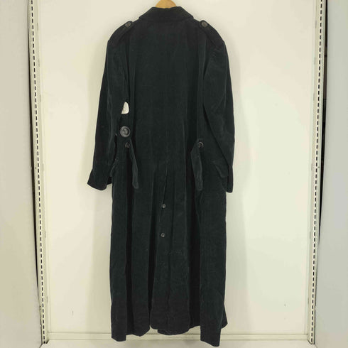 コムデギャルソン COMME des GARCONS AD1996 裏地コットン背抜き ウエストボタンアジャスターベルト コーデュロイ ダブルブレスト スーパー ロング ステンカラー コート メンズ