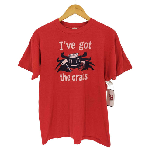 ヘインズ Hanes 70-80s USA製 プリントクルーネックTシャツ シングルステッチ メンズ import:L