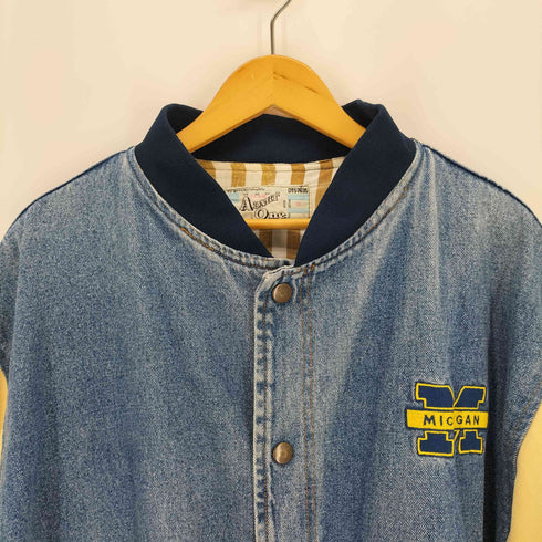 admit one sport wear Michigan ロゴ刺繍 裏地ストライプ スタジアムジャンパー メンズ