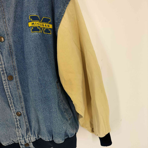 admit one sport wear Michigan ロゴ刺繍 裏地ストライプ スタジアムジャンパー メンズ