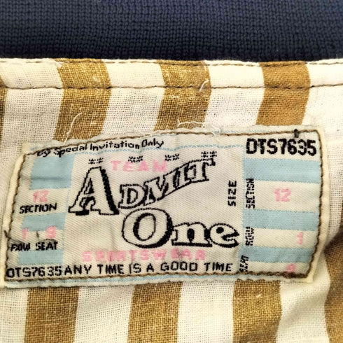 admit one sport wear Michigan ロゴ刺繍 裏地ストライプ スタジアムジャンパー メンズ