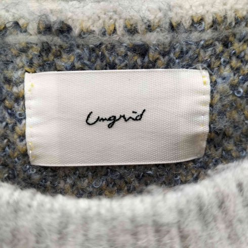 アングリッド Ungrid シャギージャガードニット レディース FREE