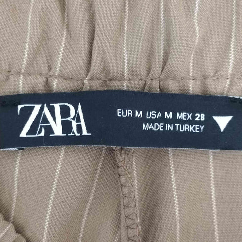 ザラ ZARA PINSTRIPE TROUSERS WITH BOXER DETAIL レディース JPN:M