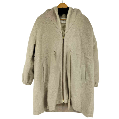 マジェスティックレゴン MAJESTIC LEGON ウール混 フーデットファージャケット レディース JPN:M