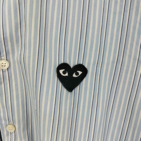 プレイコムデギャルソン PLAY COMME des GARCONS BLACK HEART L/S STRIPE SHIRT メンズ JPN:S