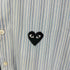 プレイコムデギャルソン PLAY COMME des GARCONS BLACK HEART L/S STRIPE SHIRT メンズ JPN:S
