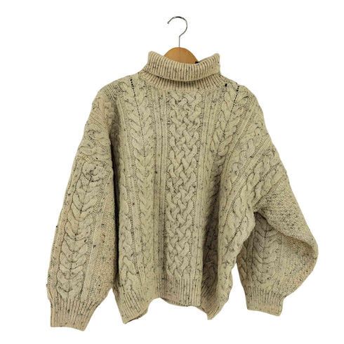 CAPTAIN SEBRA 英国製 ネップ タートルネック アランニット メンズ import:XL