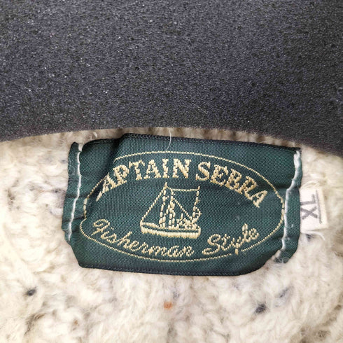 CAPTAIN SEBRA 英国製 ネップ タートルネック アランニット メンズ import:XL