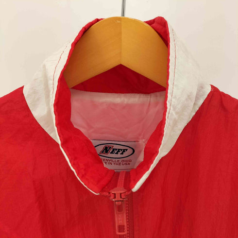 NEFF USA製 ホッケーチームロゴ 刺繍 ジップアップ ナイロン ジャケット メンズ import:M