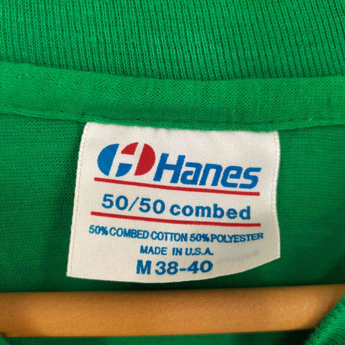 ヘインズ Hanes USA製 シングルステッチ CMCプリント クルーネックTシャツ レディース import:M