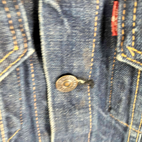 リーバイス Levis 70-80S USA製 デニムトラッカージャケット 70805-0217 BIGE ボタン裏525 濃紺 レディース 16