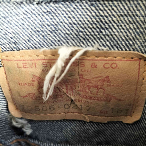 リーバイス Levis 70-80S USA製 デニムトラッカージャケット 70805-0217 BIGE ボタン裏525 濃紺 レディース 16