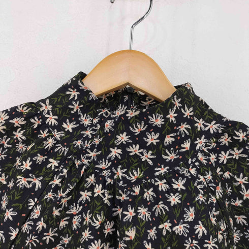 ザラ ZARA フラワーパターン クロップド ブラウス レディース import:S