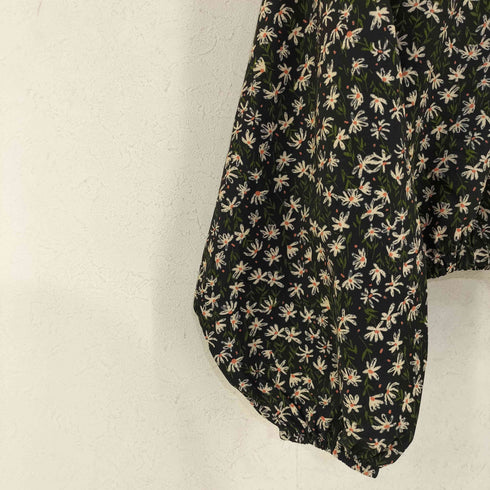 ザラ ZARA フラワーパターン クロップド ブラウス レディース import:S